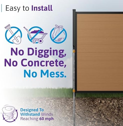 WamBam 6ft Aluminum Post for Composite Fences