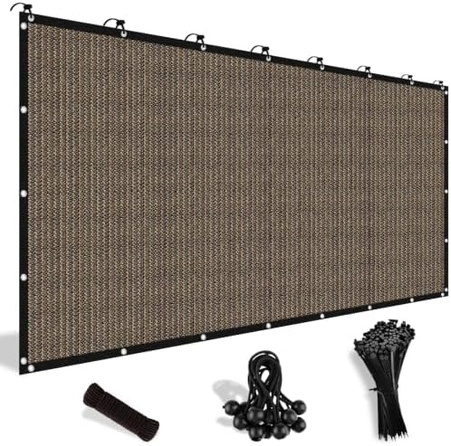 Shade&Beyond 90% Sun Shade Cloth with Grommets, 8' X 8' Pergola S...