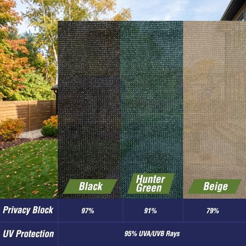 RUGGED RHINO Fence Privacy Screen 180 GSM Heavy Duty Mesh, 6x20 FT Beige