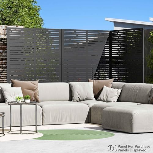 Modern Shade 4x6 FT Metal Privacy Screen with Artistic Modular Designs