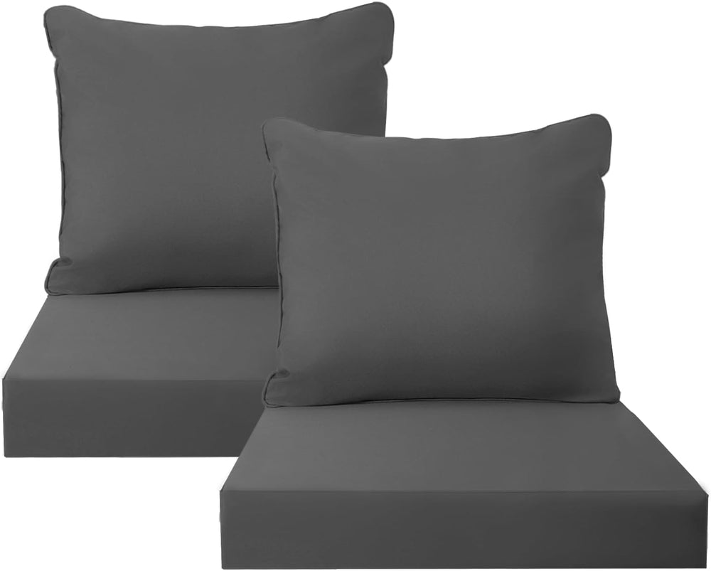 PatioGlow Outdoor Seat Cushion Set, 24" x 24" x 3.5", Set of 2...