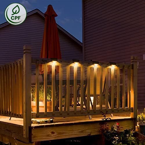 SOLPEX Solar Deck Lights Outdoor 24 Pack,Step Light Waterproof,Warm White