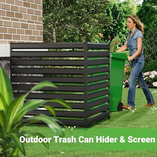 BESFUR 42" H x 38" W Metal Privacy Fence Panels for Outside, Decora...