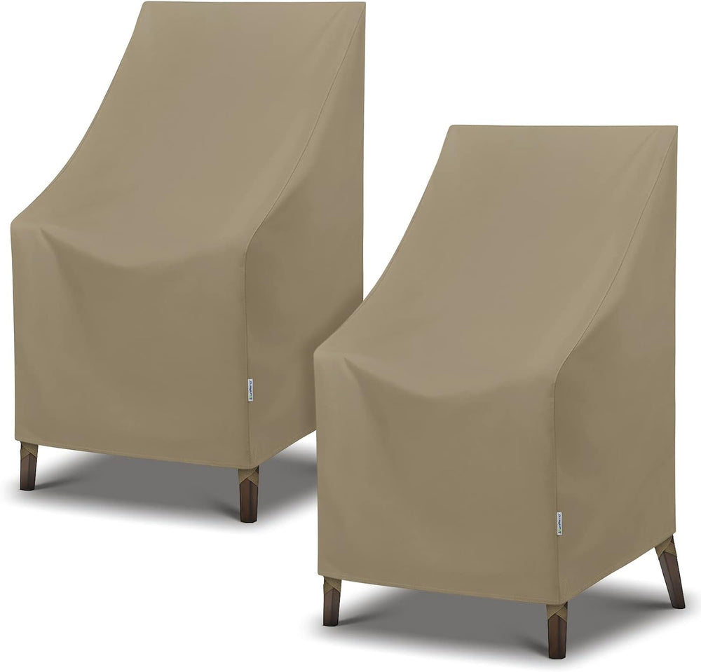 SunPatio Outdoor High Back Chair Covers 2 Pack, 27"W x 30"D x 42&qu...