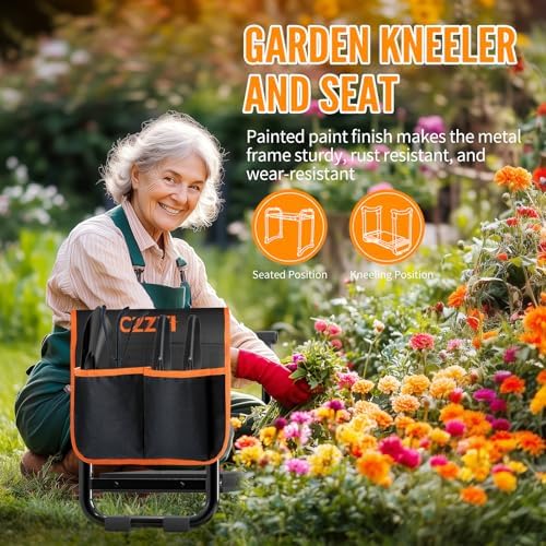 CZZXI Garden Kneeler and Seat, Wider and Thicker Kneeling Pad
