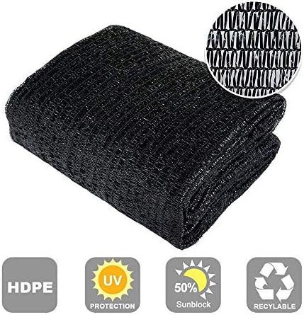 Agfabric 80% Sunblock Shade Cloth 12x20ft, Black