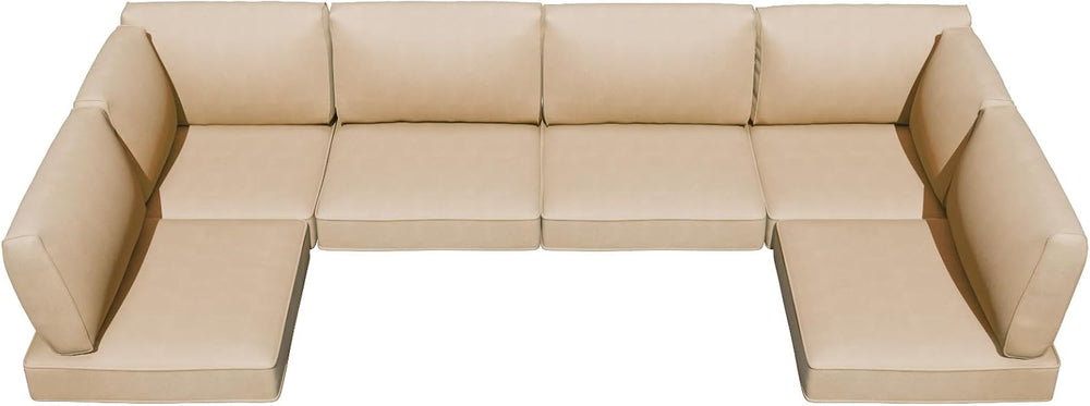 Patio Cushions for Outdoor Furniture,Water-Resistant Outdoor Cushions for 6 S...
