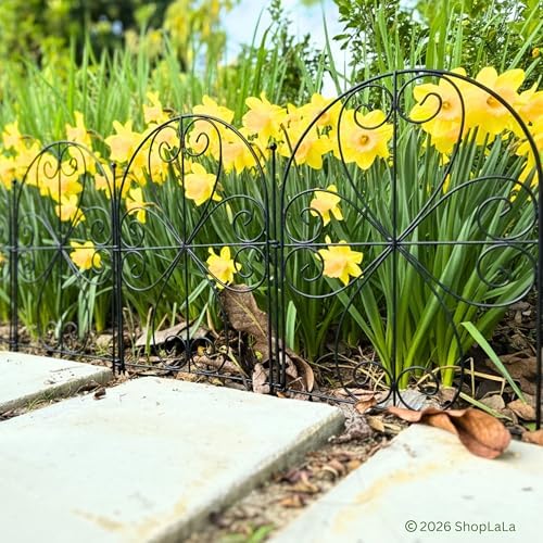 ShopLaLa Garden Fence (20 Panels) 12.5inx16.5in Decorative Metal Fences