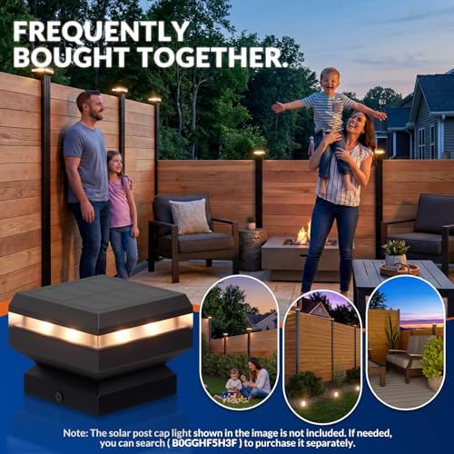 5 Pack 8FT Inground Aluminum Fence Posts for 6FT Privacy Panels
