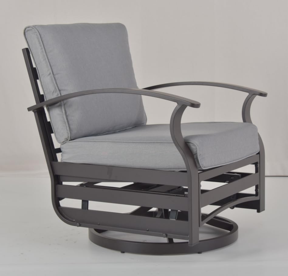 Kurapika 3 Pieces Patio Furniture Set, Outdoor Aluminum Swivel Gliders Rocker...