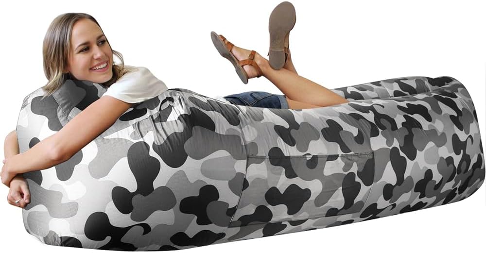 WEKAPO Inflatable Couch Air Lounger Chair - Camping & Beach Accessories, ...