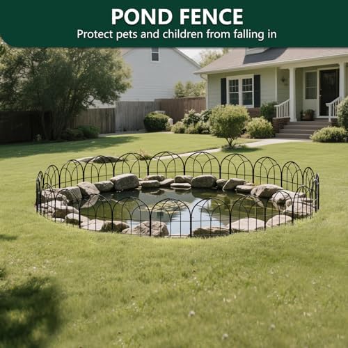 Decorative Garden Fence, 27.3 ft No Dig Flower Bed Border, 26 Pack