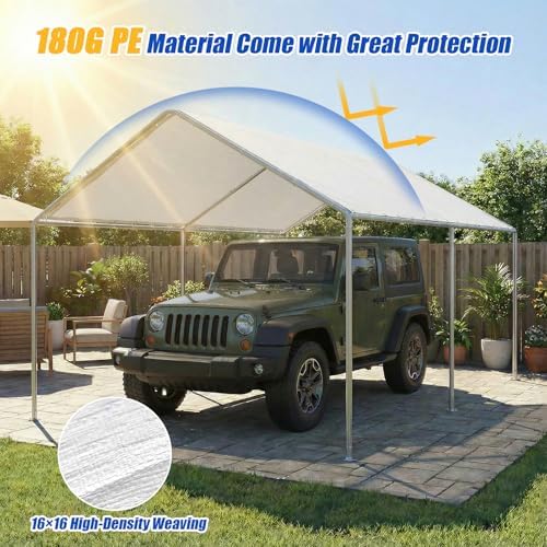 10x20FT Heavy Duty Carport Canopy Replacement Cover