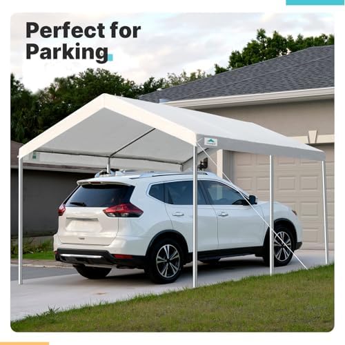 ADVANCE OUTDOOR Adjustable 10x15 ft Heavy Duty Carport Car Canopy Garage Boat...