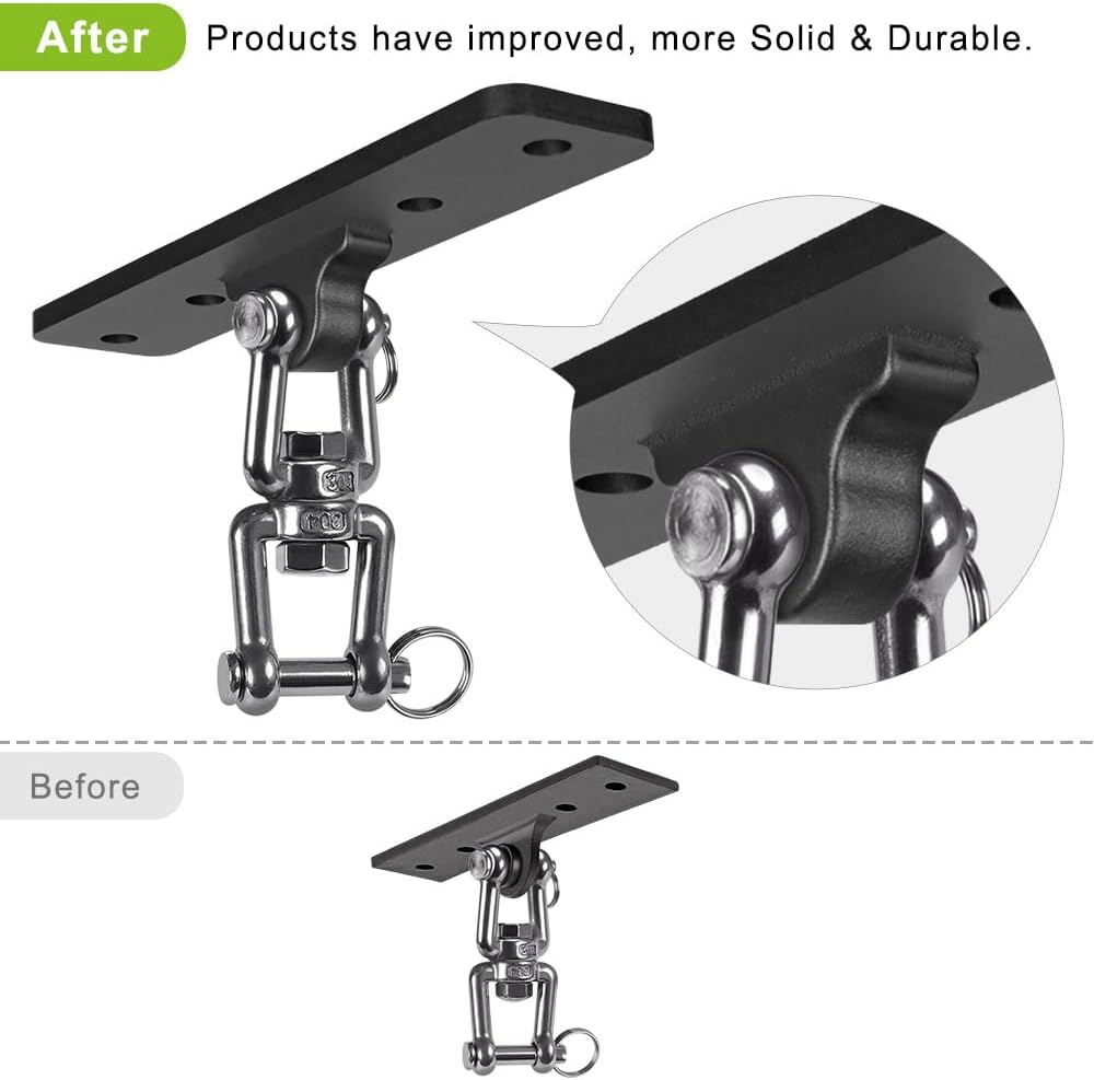Hammock Chair Hanging Kit, Heavy Duty Swing Hanger with Spring and 39" C...