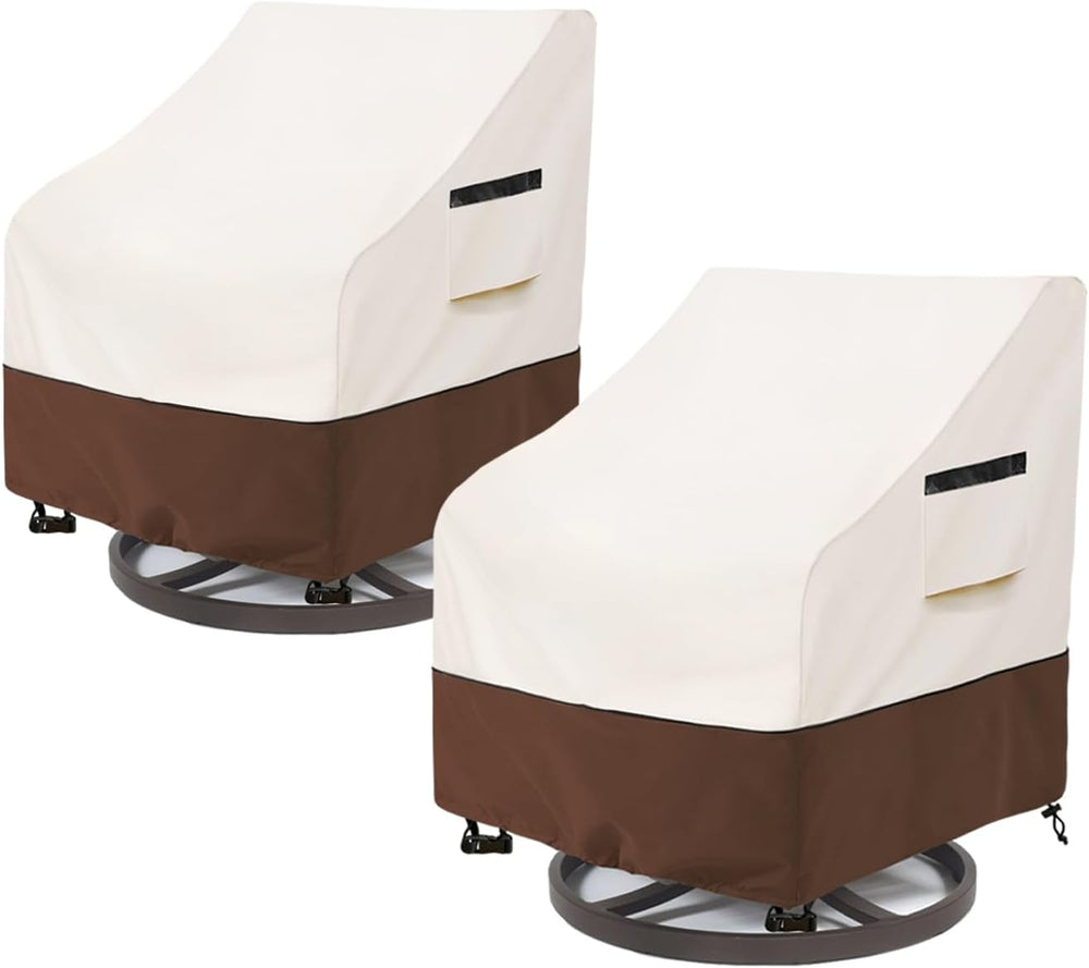 Outdoor Swivel Lounge Chair Cover 2 Pack,Waterproof Patio Chair Covers,27.5W ...