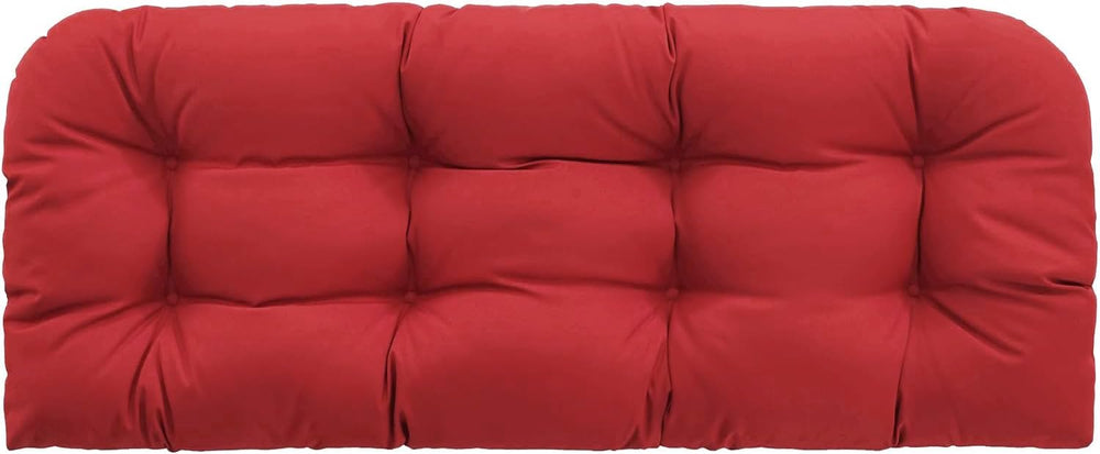 Outdoor Bench Cushion 44x22x4 Inch Loveseat Pad, Red
