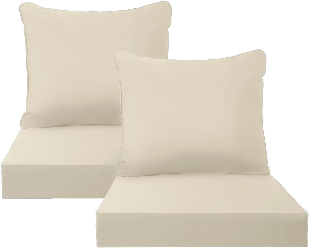 PatioGlow Outdoor Seat Cushion Set, 22" x 22" x 3.5", Set of 2...