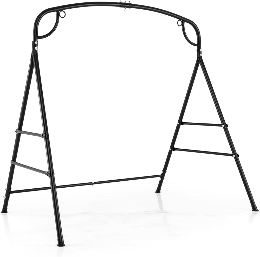 GIANTEX 660-Lbs Metal Hammock Stand - Heavy Duty Porch Swing Stand w/ 4 Suppo...