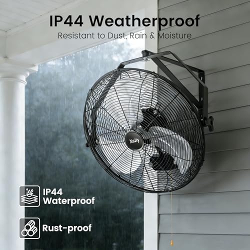 Xcity Wall Mount Fan 18", 3-Speed, IP44 Waterproof & Weatherproof
