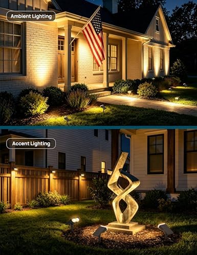 Linkind Solar Lights Outdoor Waterproof LED Spotlights Warm White 4 Pack