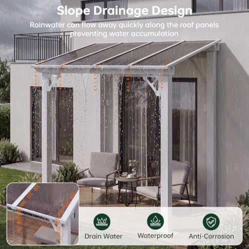 5'x8' Lean to Gazebo Pergola Patio Outdoor Pergolas Gazebos