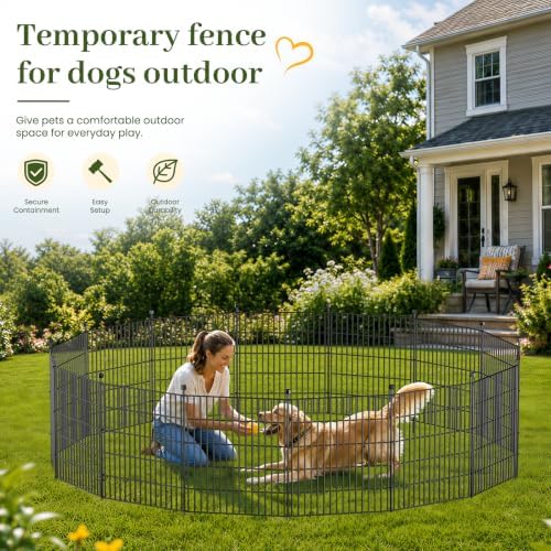 No Dig Garden Fence Outdoor for Yard, 32in (H) x 23.6ft(L)