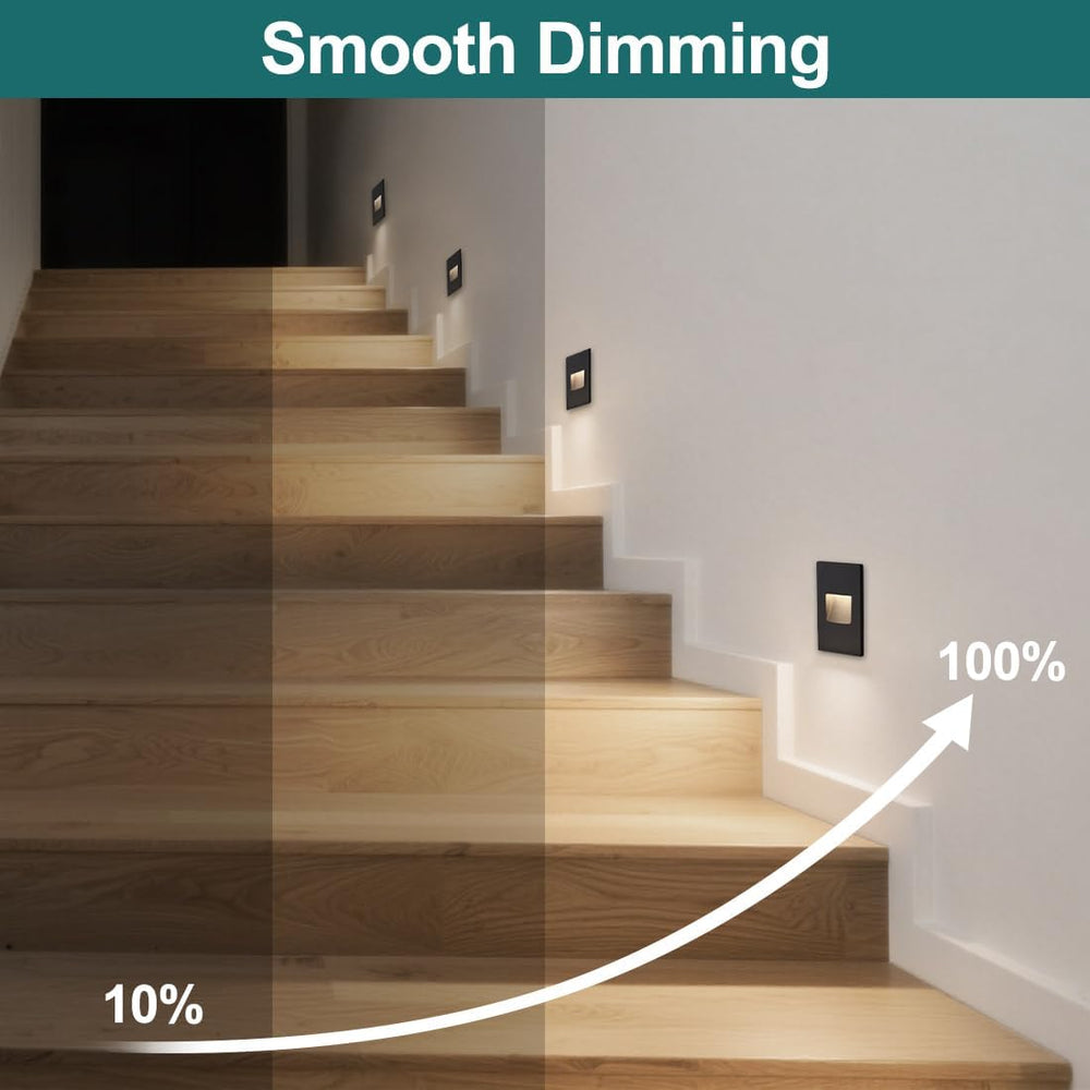 kadision 120V Vertical LED Step Lights, 3000K/4000K/5000K, 12-Pack
