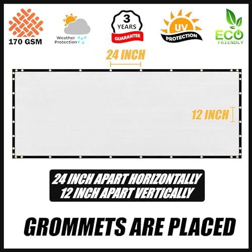 Royal Shade 4' x 10' White Fence Privacy Screen, Heavy Duty Windscreen