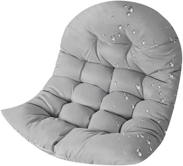 Thicken Egg Chair Cushion Replacement, Outdoor Hammock Swing Cushions with Ti...