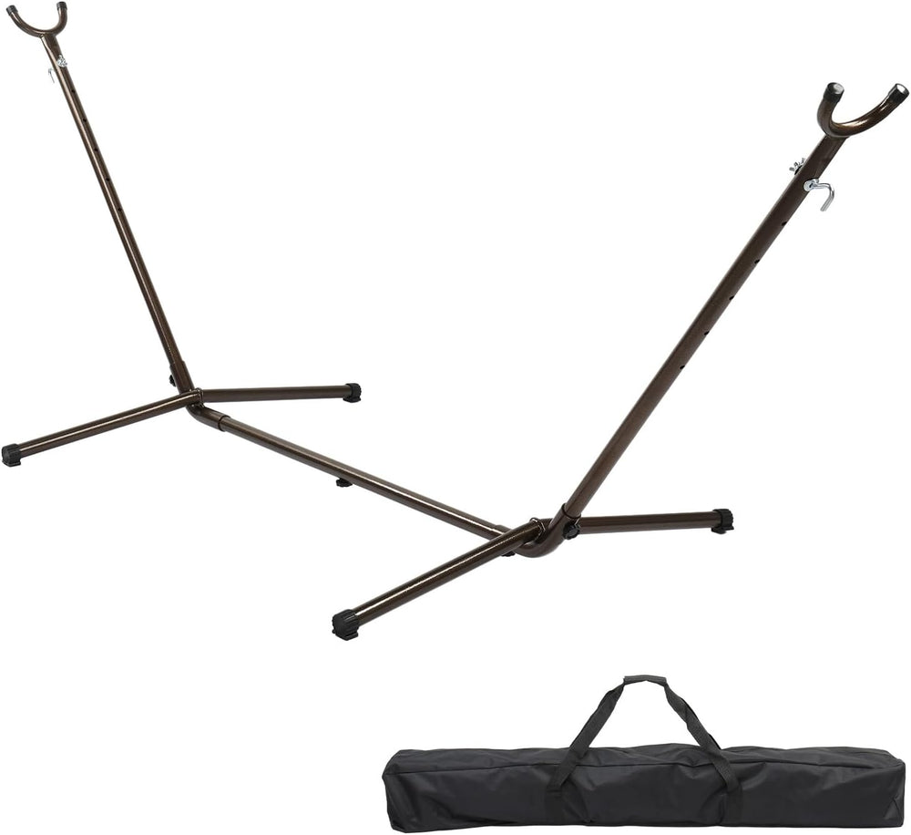 9 FT Hammock Stand Only, Heavy Duty Adjustable Indoor Outdoor Space Saving St...