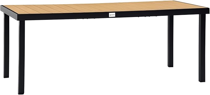 Outsunny 75" x 35" Outdoor Dining Table for 8 People, Rectangular A...