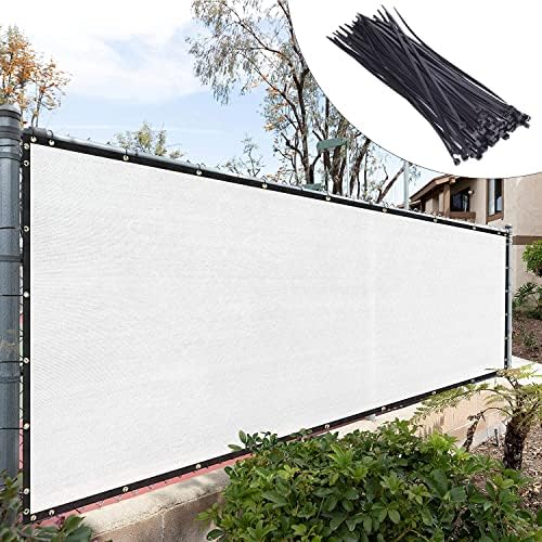 Royal Shade 4' x 10' White Fence Privacy Screen, Heavy Duty Windscreen