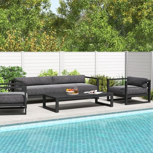 RELAX4LIFE Privacy Fence Screen, PVC Decorative Garden Fence Vinyl Fence Pane...