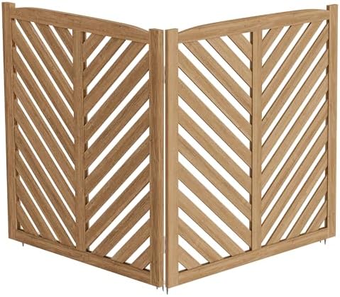 BELLEZE Privacy Fence Panels for Outside, Wooden Air Conditioner Fence Pool E...