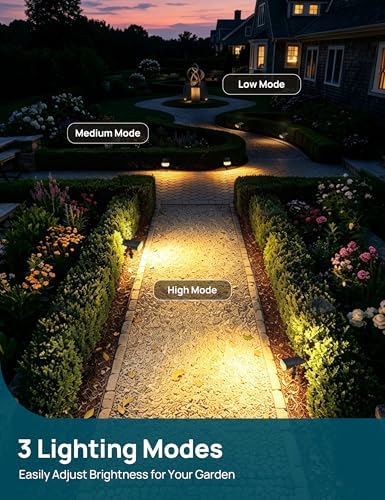 Linkind Solar Lights Outdoor Waterproof LED Spotlights Warm White 4 Pack