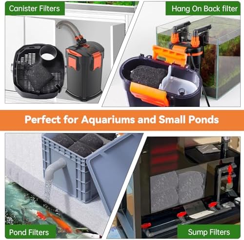 hygger Aquarium Activated Carbon, Premium Natural Coconut Shell Activated Cha...