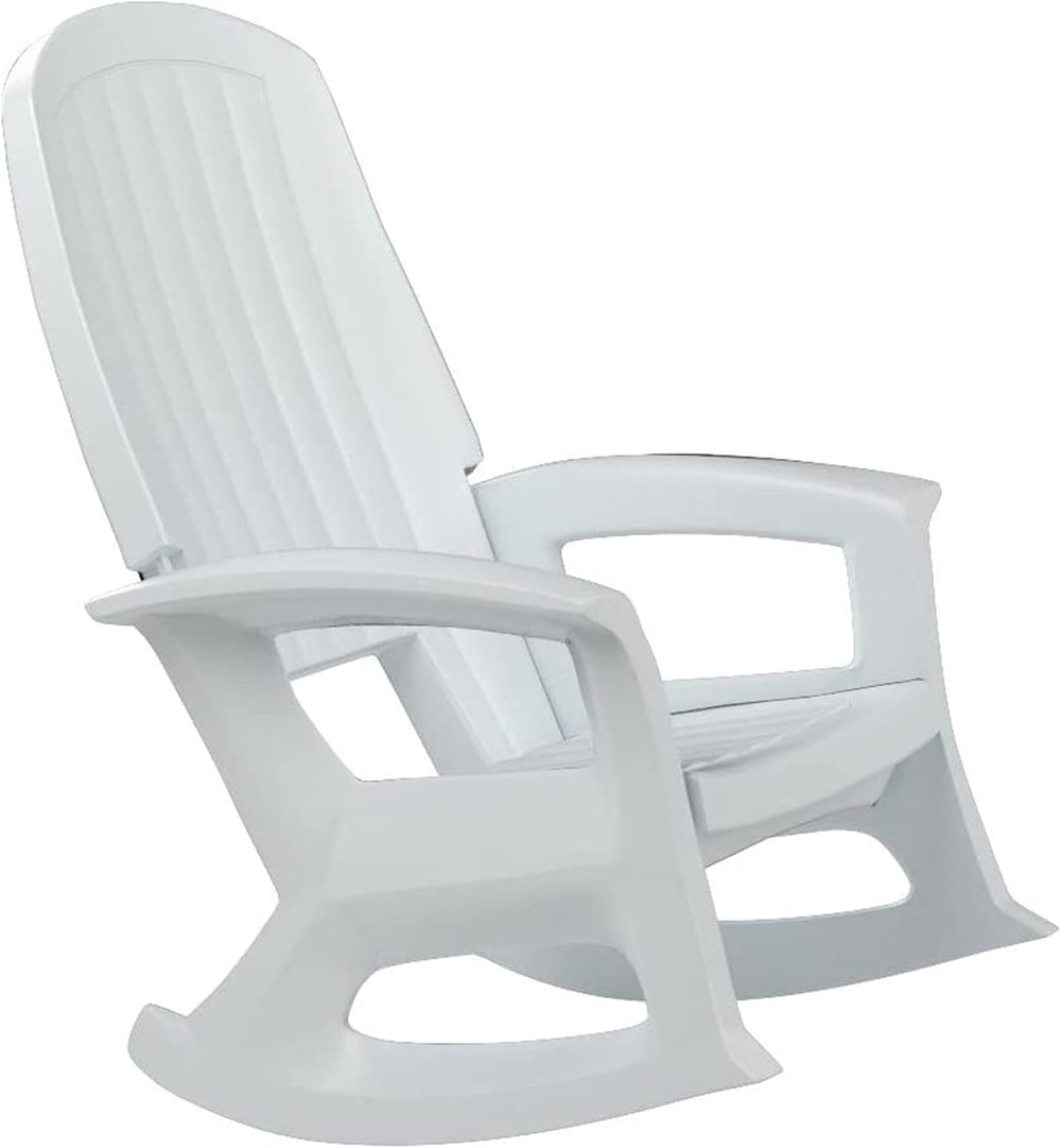 Semco Rockaway Heavy Duty All Weather Patio or Deck Rocking Chair, White
