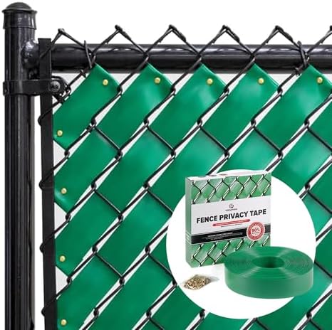 Chain Link Fence Privacy Tape (Emerald Green)