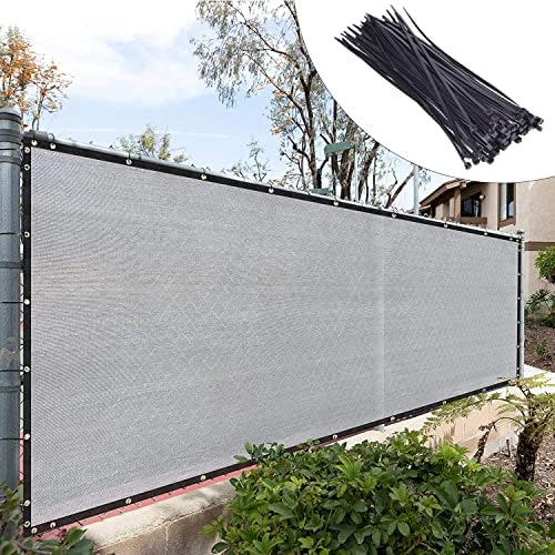 Royal Shade 6' x 10' Gray Fence Privacy Screen, Heavy Duty Windscreen