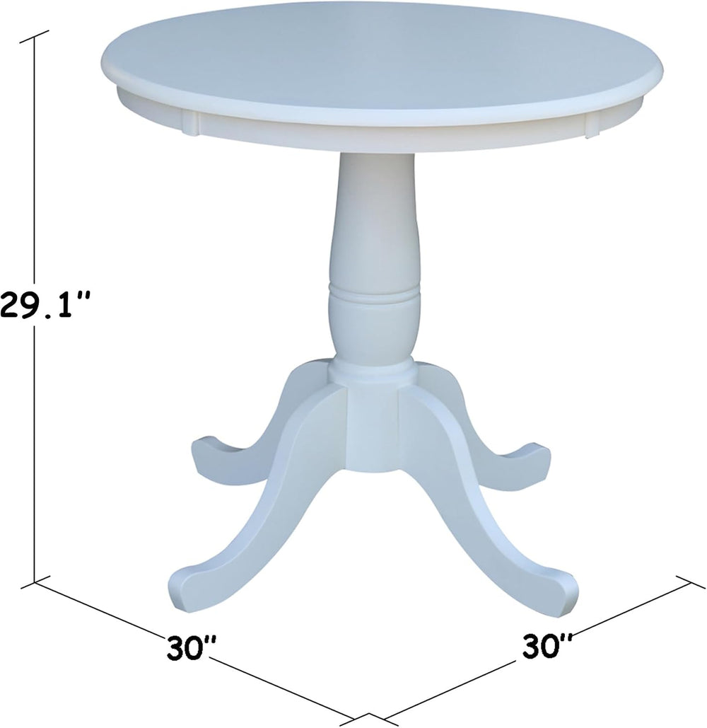 IC INTERNATIONAL CONCEPTS 30" Round Top Pedestal Table - 28.9" H