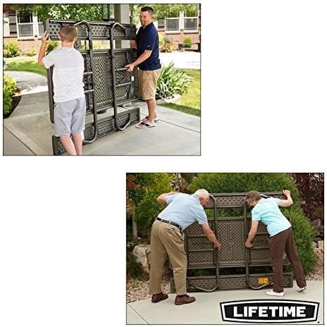 Lifetime 60112 6-Foot Picnic Table, Seats 8, Brown Plastic Top, All-Weather S...