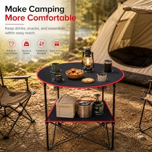 Portable Camping Table Folding Picnic Tables Lightweight Folding Table Waterp...
