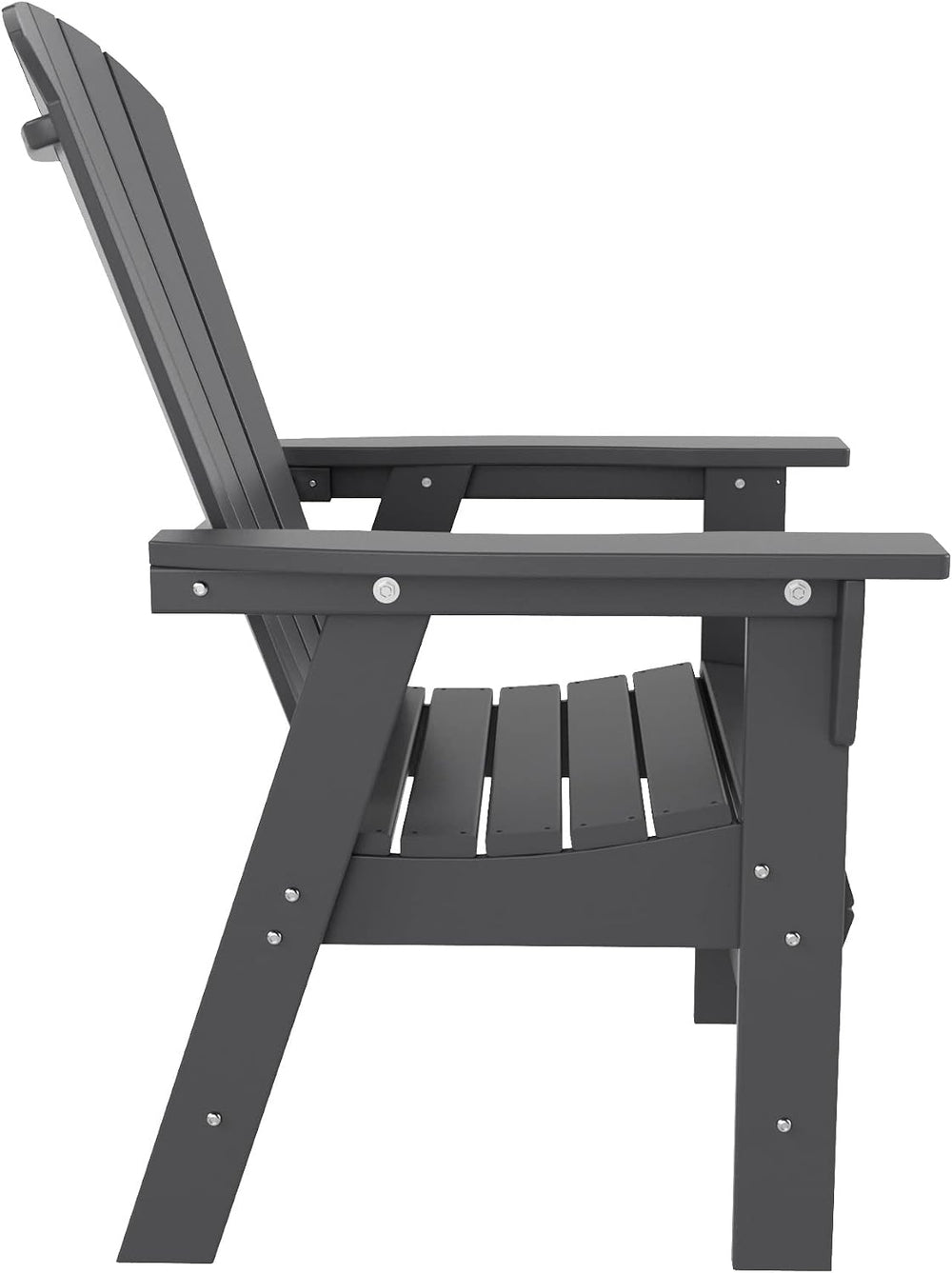 WestinTrends Dylan Outdoor Patio Shell-Back Adirondack Dining Chair Weather R...
