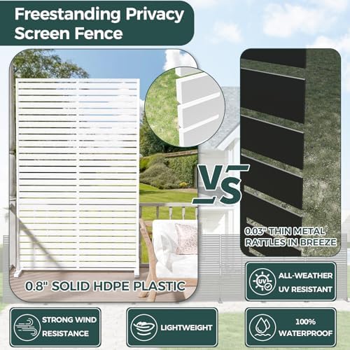 72" Privacy Screen Outdoor Privacy Fence Panel for Patio