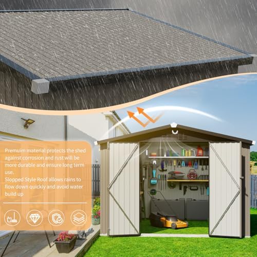 Metal Storage Shed 10x12 FT Outdoor Storage Building