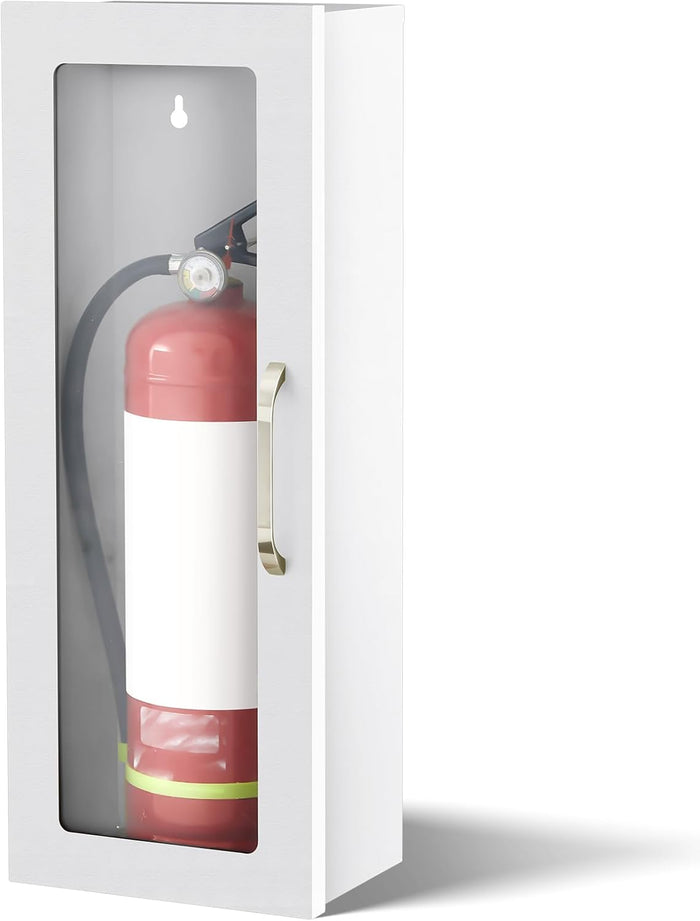 Zonon 1 Pcs 10lb Fire Extinguisher Cabinet Wall & Surface Mount, White