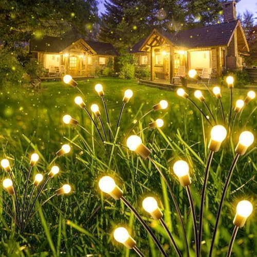 6-Pack Garden Solar Lights, 48 LED Solar Lights Outdoor for Garden Decor, Wat...