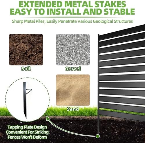 Privacy Fence Screen for AC & Trash, 48" H × 38" W(2P) Metal No...