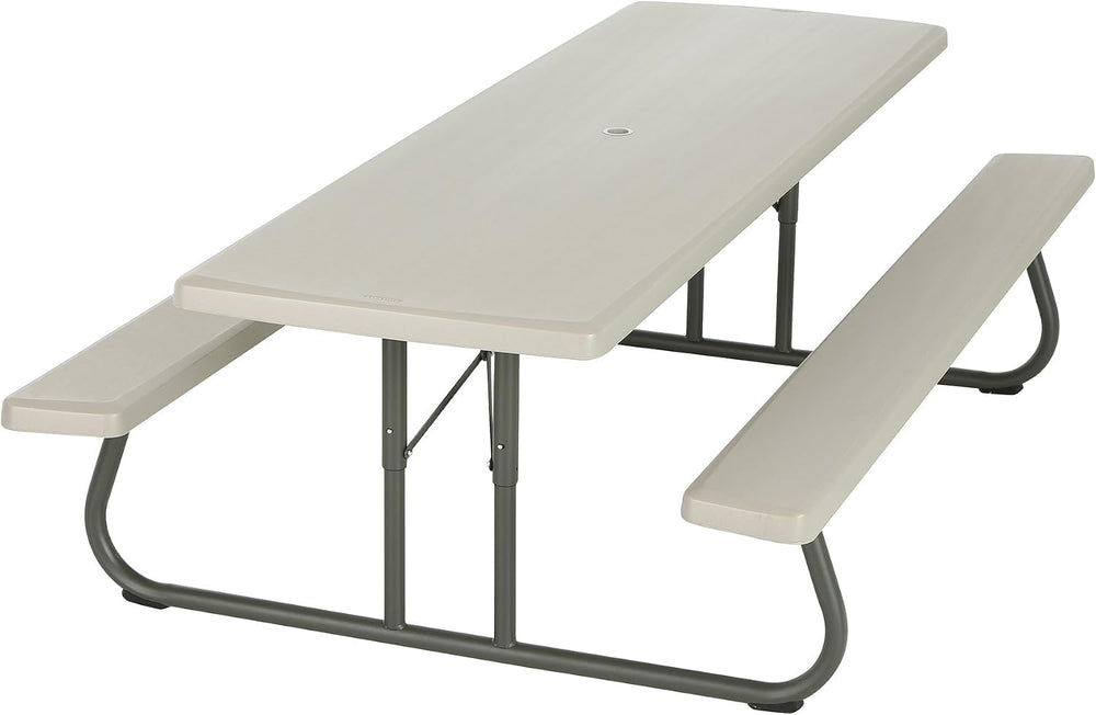 Lifetime 80123 Folding Picnic Table and Benches, 8'